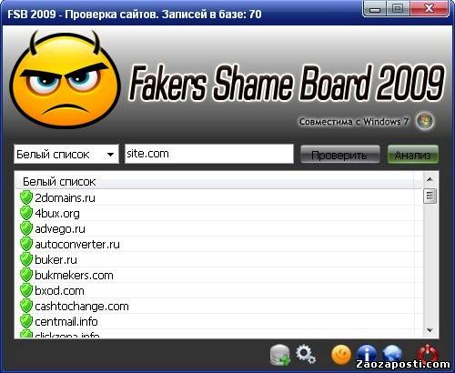 Fakers Shame Board 2009