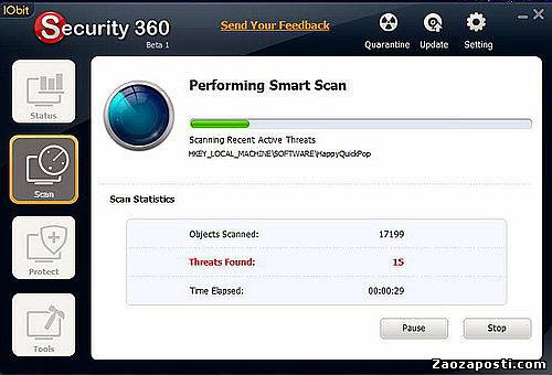 Антитроян IObit security 360 Beta 1.1